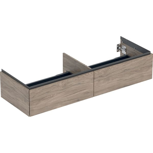 Geberit Vertriebs - ONE Unterschrank für WT/-Platte 2 Schubl., 133,2x26,6x47cm,Nussb.hickory