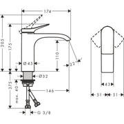 Hansgrohe - Waschtischmischer 110 VIVENIS ohne Ablaufgarnitur chrom