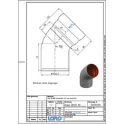 Lorowerk - Bogen 00320. DN 125 45 Grad
