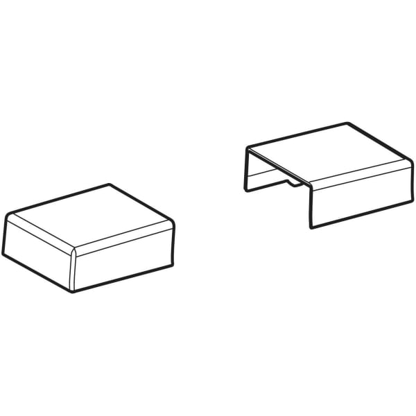 Geberit Vertriebs - Set Designabdeckung f. Geberit AquaClean Alba, weiß, (2 St.)
