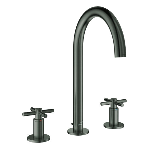 Grohe - 3-Loch-WT-Batterie Atrio 20643 Rohrauslauf Kreuz-Gr. hard graphite geb