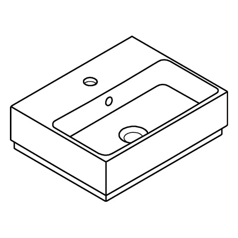 Grohe - Handwaschbecken Cube Keramik 39483 45cm PureGuard alpinweiß