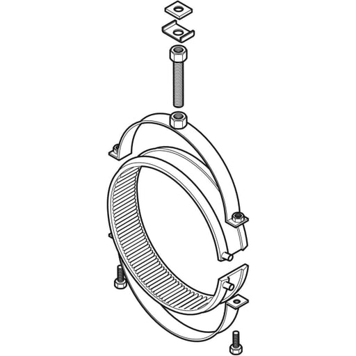 Geberit Vertriebs - Pluvia Rohrschelle mit 371861001 Elektroschweissband für Fixpunkt d250