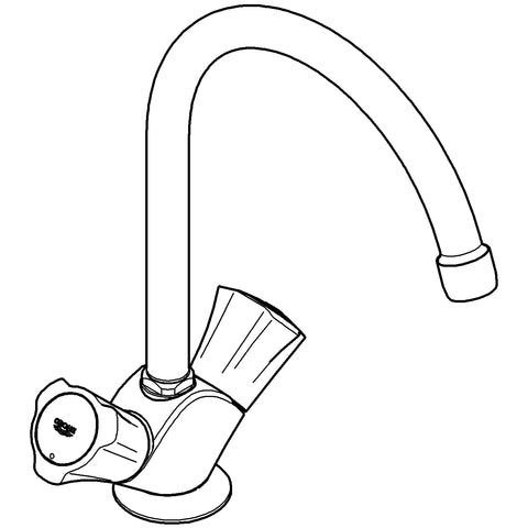 Grohe - Spültischarmatur COSTA 31831 1/2 flexible Anschlussschläuche chrom