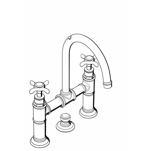 Hansgrohe - 3-Loch WT-Armatur AXOR MONTREUX 16510000 chrom m.Ablaufgarnitur