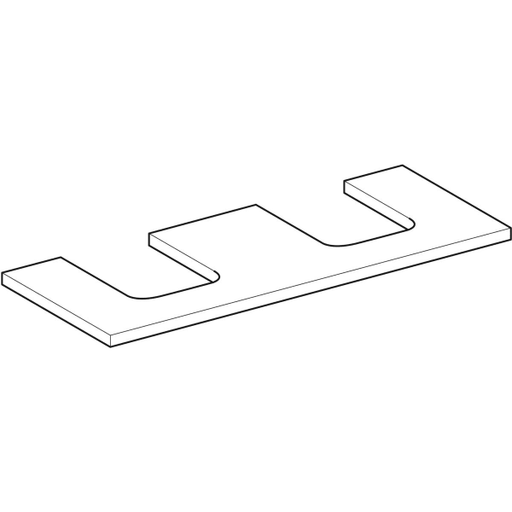Geberit Vertriebs - ONE WT-Pl. Aus re/li f. AWT Schalenf. 120x3x47cm, greige matt