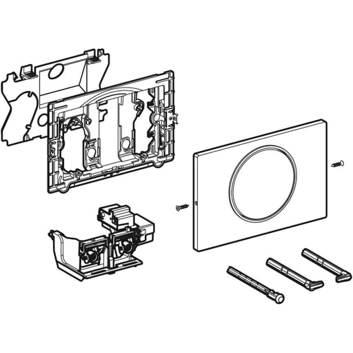 Geberit Vertriebs - Sigma10 WC-Strg. elektron.Spül, Netz 1-M-Sp., Round, SKG, Funk,swm l.Etc/schw