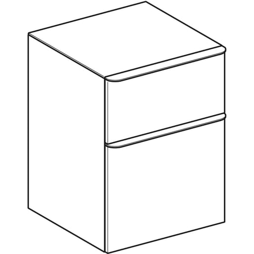 Geberit Vertriebs - Smyle Square Seitenschrank mit zwei Schubladen, 45x60x47cm, weiß