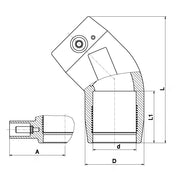 PLASSON - Fusamatic 9060 d=63 Winkel 45 Grad