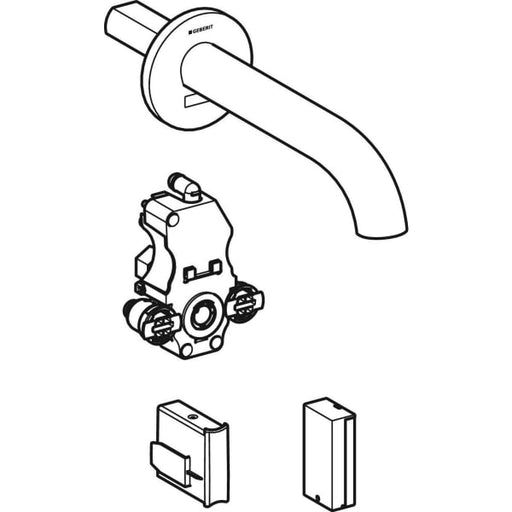 Geberit Vertriebs - Piave WT-Arm., Wandmontage, Batterie für UP-Funkt.Box, m.Misch.,L:22cm, swm