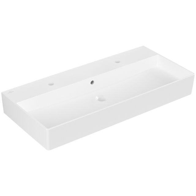 VILLEROY & BOCH - Waschbecken Memento 2.0 1000x470mm re-eckig 2HL. m. ÜL. Stone White cplus