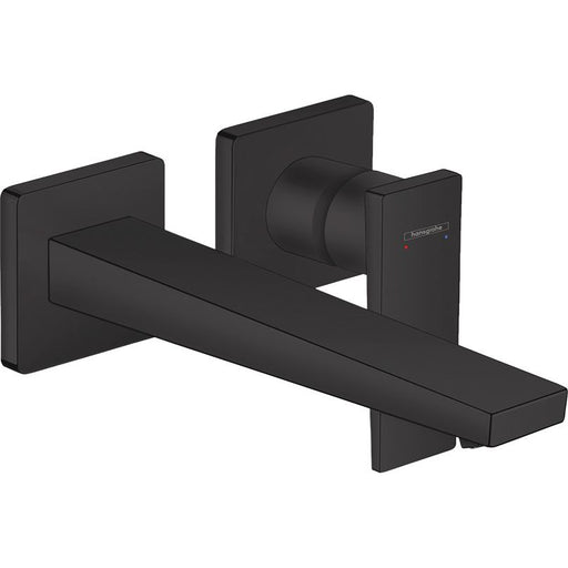 Hansgrohe - 2-Loch Waschtischarmatur Unterputz Metropol F-Set mattschwarz langer Ausl