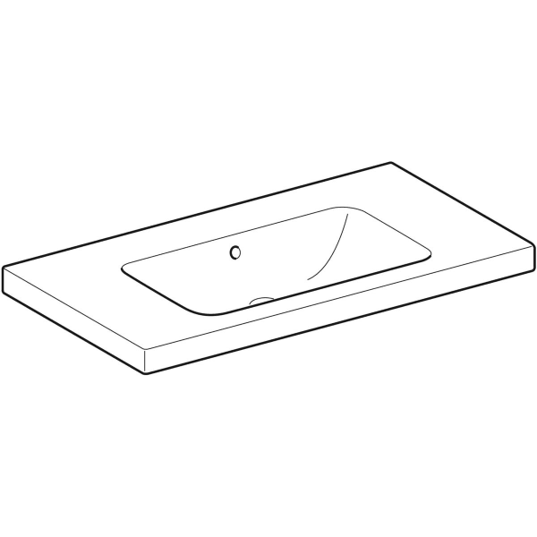 Geberit Vertriebs - iCon Light Waschtisch 90x48cm Ablagefläche, o. Hl., m. Ül., weiß