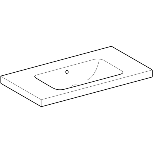 Geberit Vertriebs - iCon Light Waschtisch 90x48cm Ablagefläche, o. Hl., m. Ül., weiß
