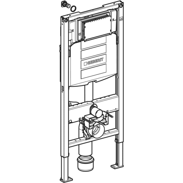 Geberit Vertriebs - Duofix Element für WWC, 112 cm mit Sigma UP-SPK 12 cm, E-/K-Anschl.Dose