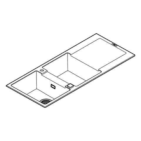 Grohe - Kompositspüle K500 31647 2 Becken 1160x500mm mit ATF re/li granit schwarz