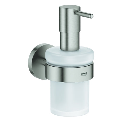 Grohe - Seifenspender mit Halter ESSENTIALS 40448 supersteel