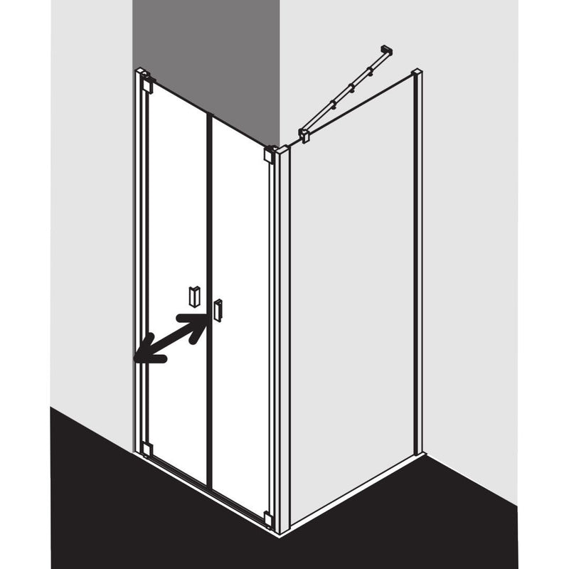 Kermi Duschdesign - Pendeltür RAYA PTD 10020 BV 958-1018/2000 SIMG ESG klar