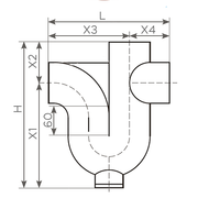 Fornatis - SML Geruchverschluss DN 125 2472 vertikal-horizontal