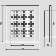 Sanitärtechnik Eisenberg - Sanit�rtechnik Eisenberg Lüftungsgitter LG 160 x 140