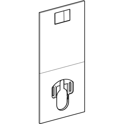Geberit Vertriebs - Designplatte für AquaClean WC-Komplettanlage, Sela/Mera Glas weiß