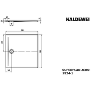 Franz Kaldewei - DW SUPERPLAN ZERO Mod.1524-1, 900x 900, alpinweiß