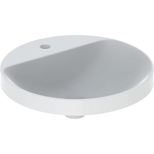 Geberit Vertriebs - Einbau-WT VARIFORM, rund, d:480mm mit Hahnloch, ohne Überlauf, weiß