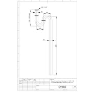 Adolf Schmidt - Geruchverschluss Messing vc 11/4x32 mit Abgangsbogen senkr. 680mm