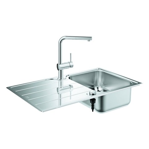 Grohe - Spülen-Bundle K500 31573_1 enthält Edelstahlspüle/Minta SPT-Batterie chrom