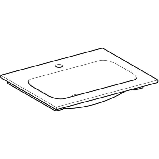 Geberit Vertriebs - iCon Light Möbelwaschtisch 60x48cm mit Hahnloch, ohne Überlauf, weiß