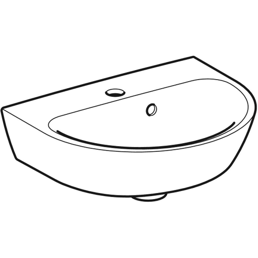 Geberit Vertriebs - Handwaschbecken RENOVA 45x36cm, m. Hl., m. Ül., weiß