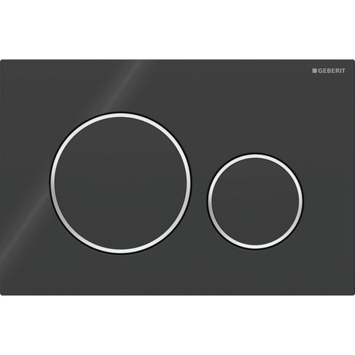 Geberit Vertriebs - BetPl. SIGMA20 für 2-Mengen-Sp. schwarz / glanzchrom / schwarz