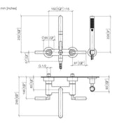 Dornbracht - Wannenarmatur mit Hebelgriff TARA 25133882 mit Garnitur platin
