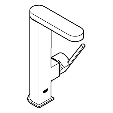 Grohe - EH-WT-Batterie PLUS 23873 L-Size azb. Auslauf Push-open Ablaufgrt. chrom