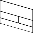 TECE SE - TECEsquare WC-Betätigungsplatte Metall 2 Weiß glänzend RAL 9016