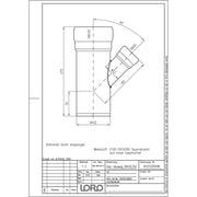 Lorowerk - Reduzier-Abzweige 00250. DN 100/ 50 45 Grad