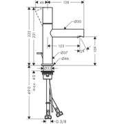 Hansgrohe - Waschtischmischer 110 AXOR Uno Zerogriff chrom