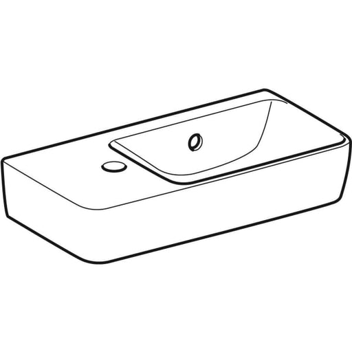 Geberit Vertriebs - HWB RENOVA NR.1 COMPRIMO, 500x250mm Ablagefl. li, HL li KeraTect weiß(alpin)