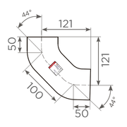 Fornatis - Doppelbogen DN 50 88 Grad