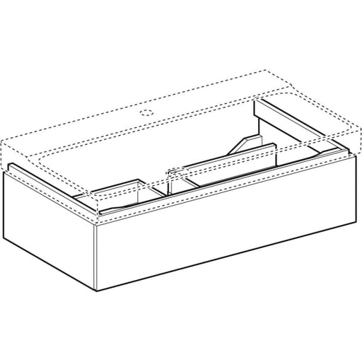 Geberit Vertriebs - Unterschrank XENO2 f. WT, 1 Schubl. 88x22x46,2cm, greige