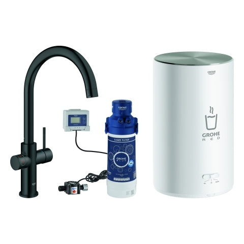 Grohe - Armatur und Boiler GROHE Red Duo 30083_1 M-Size C-Auslauf velvet black