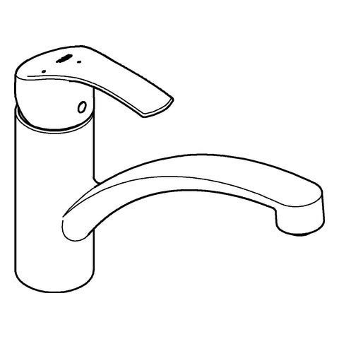 Grohe - EH-Spültischbatt. EUROSMART 30260 flacher Ausl. Mittelstellung kalt chrom