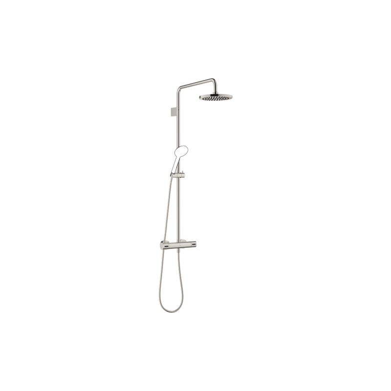 Dornbracht - Showerpipe mit Brause-Thermostat Regenbrause D. 220mm, platin