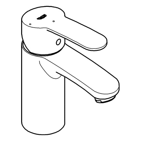 Grohe - Einhand-WT-Batterie EUROSTYLE C 23373 glatter Körper EcoJoy chrom