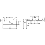 VILLEROY & BOCH - WT Memento 2.0 1200x470mm re-eckig 2HL. o. ÜL. geschliffen Graphite cplus