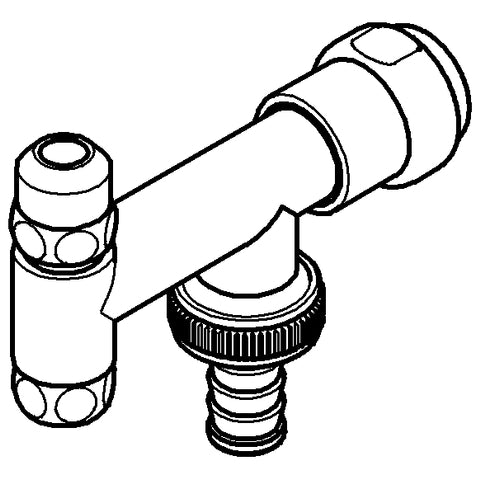 Grohe - WAS-Ventil Eckfix 41030 Design-Gr. DN10 mit Schlauchanschluss chrom