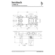 Herzbach - LOGIC Plus Wand-Waschtisch Universal Einbaukörper für alle Plus-Sichtteile