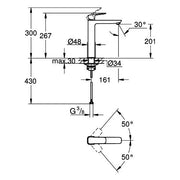 Grohe - EH-Waschtischbatterie Cubeo 101729 XL-Size glatter Körper chrom