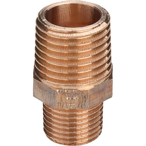 Viega - Reduziernippel 3245 Mehrkant 21/2 AG x 2 AG Rotguss