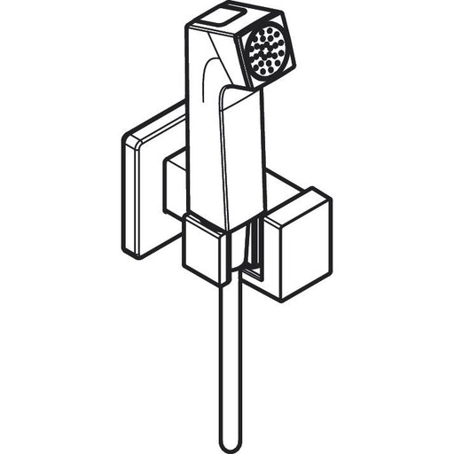 Hansgrohe - Handbrause Bidette E f.Warmwasser m. Schlauch 1250mm und Porter chrom